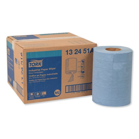Tork Tork Paper Wiper Centerfeed Blue M2, High Absorbency, 4 x 190 Feet, 132451A, PK4 132451A